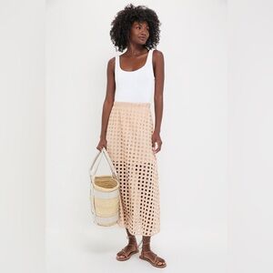 TUCKERNUCK Tan Cotton Eyelet Eve Skirt READ size large